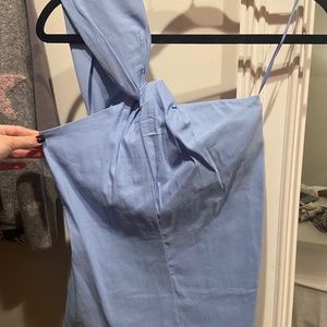 NWT Zara powder blue one shoulder top